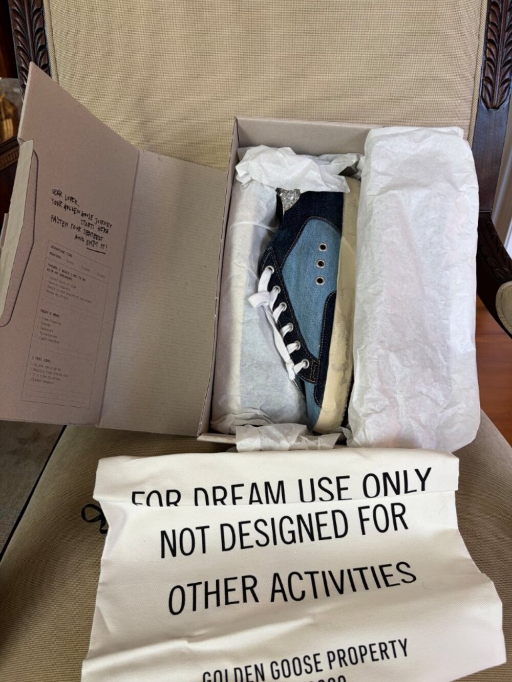 *BRAND NEW IN BOX* Golden Goose Superstar Denim Glitter low top*PRICE DROP!* - Picture 5 of 12